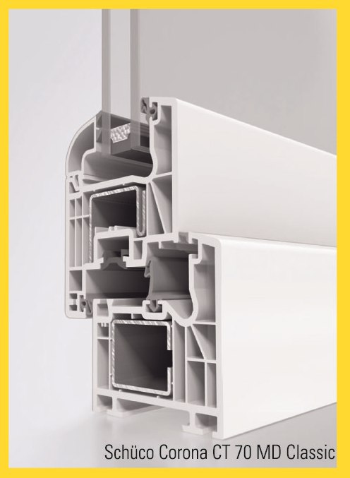 okna SCHUECO - 5 komorni PVC profil - CLASSIC